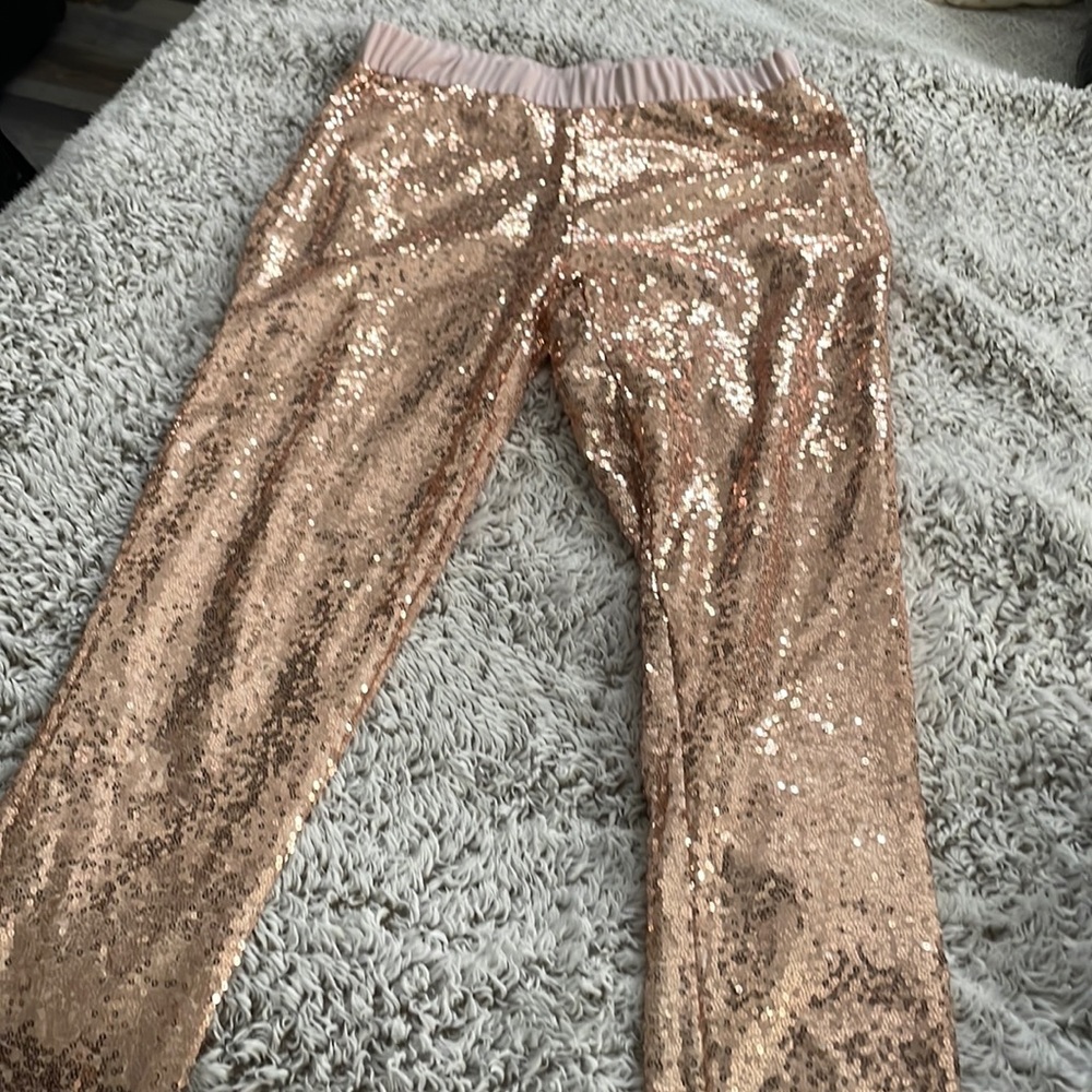 Pink sequence pants